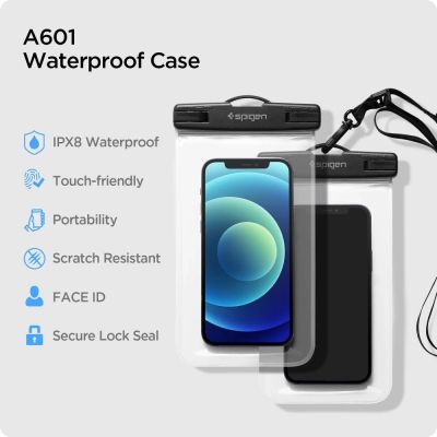11. Etui Spigen Spigen Aqua Shield A601 wodoodporne IPX8 - przezroczyste 2 szt.
