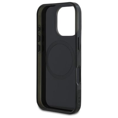 7. Etui Mercedes MB Double Layer Crossed Lines MagSafe na iPhone 16 Pro - czarne