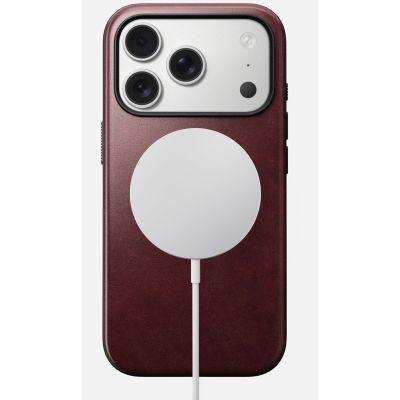 2. Nomad Modern Leather Case pokrowiec na telefon komórkowy 16 cm (6.3") Bordowy