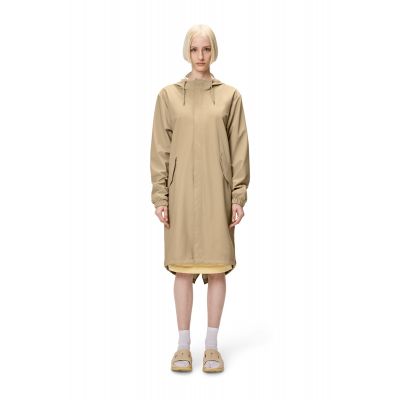 2. Kurtka, płaszcz przeciwdeszczowy Rains unisex Fishtail Parka W3 18140 24 SAND
