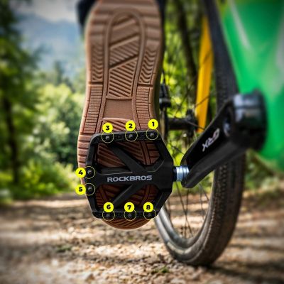 4. Pedały rowerowe Rockbros BP2602 nylonowe - czarne
