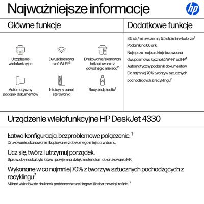 127. Urządzenie wielofunkcyjne HP DeskJet 4330 (AJ4X9B)