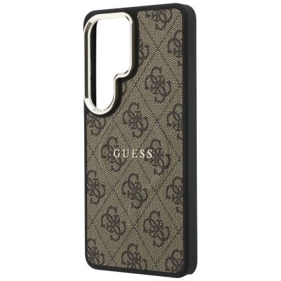 6. Etui Guess 4G Embossed Ring MagSafe na Samsung Galaxy S26 Ultra - brązowe