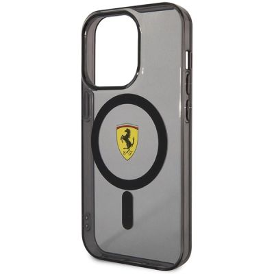 6. Etui Ferrari Translucent MagSafe na iPhone 14 Pro - czarne