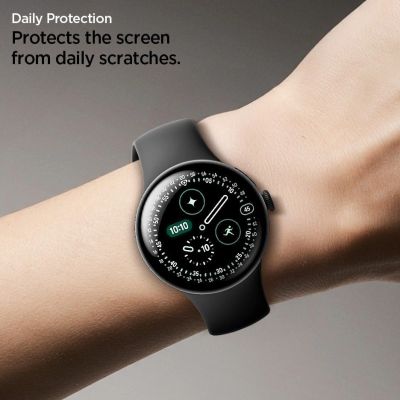 10. Folia hydrożelowa Spigen Elite Shield EZ Fit 2-Pack na Google Pixel Watch 41 mm