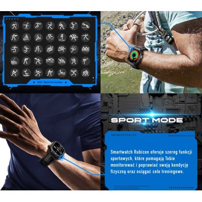 10. Smartwatch Męski Rubicon RNCF24-1 BLACK