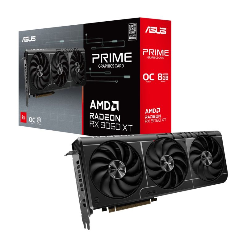 10. ASUS Prime -RX9060XT-O8G AMD Radeon RX 9060 XT 8 GB GDDR6