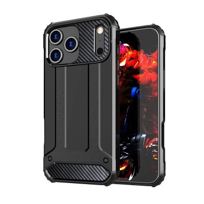 2. Etui Hybrid Armor na iPhone 17 Pro Max pancerne - czarne