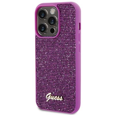 2. Etui Guess Disco Metal Script na iPhone 15 Pro - różowe