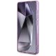 5. Etui Guess Glitter Flowers Triangle Buttons MagSafe na Samsung Galaxy S25 Ultra - fioletowe