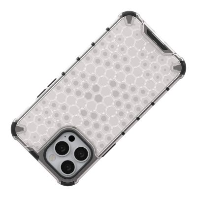 7. Honeycomb etui pancerny pokrowiec z żelową ramką iPhone 13 Pro Max czerwony
