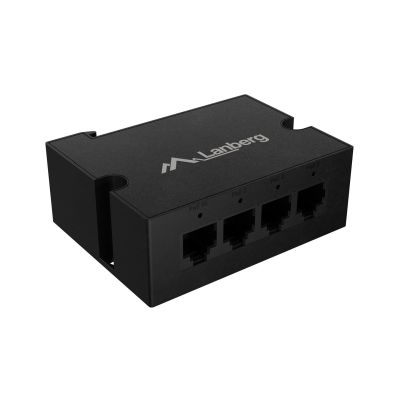 8. LANBERG SWITCH POE EXTENDER 1XIN 3XOUT 1GB ETHERNET DIN RAIL 90W