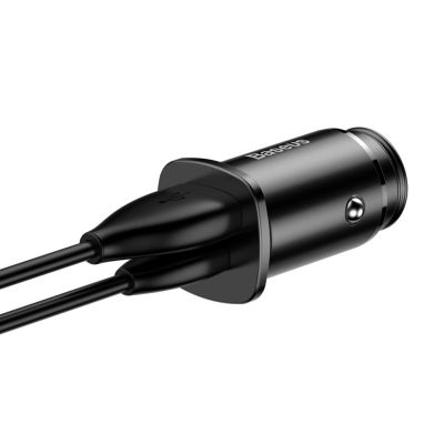 4. Baseus Square PPS inteligentna ładowarka samochodowa z portami USB Quick Charge 4.0 QC 4.0 i USB-C PD 3.0 SCP czarny (CCALL-AS01)