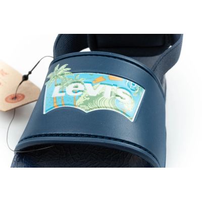 6. Levi's buty klapki dziecięce Pool S Mini chłopięce granatowe sandałki