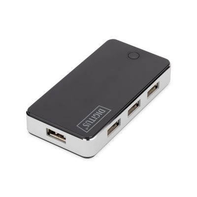 5. Hub DIGITUS DA-70222 (7x USB 2.0; kolor czarny)