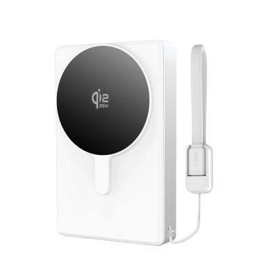 3. Power bank Tech-Protect PB40 LifeMag 10000MAH 25W QI2.2 + kabel USB-C / USB-C 150 mm - biało-srebrny