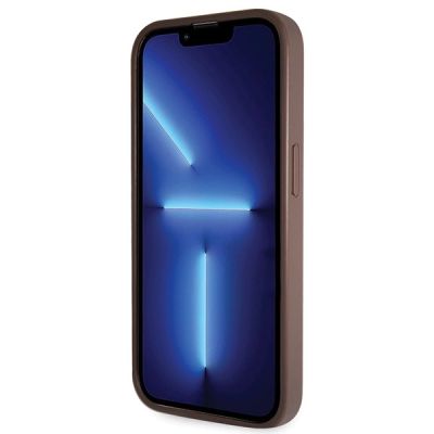 5. Etui Guess Crossbody 4G Metal Logo na iPhone 14 Pro - brązowe