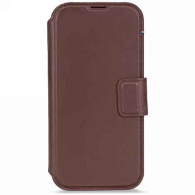 2. Etui Decoded Leather Detachable Wallet MagSafe na iPhone 17 - brązowe