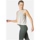 5. Koszulka tech. bez rękawów damska ODLO Tank crew neck ESSENTIAL LINENCOOL beżowa