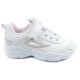11. Fila Skye V buty sportowe dziecięce dla dziewczynki na rzep białe
