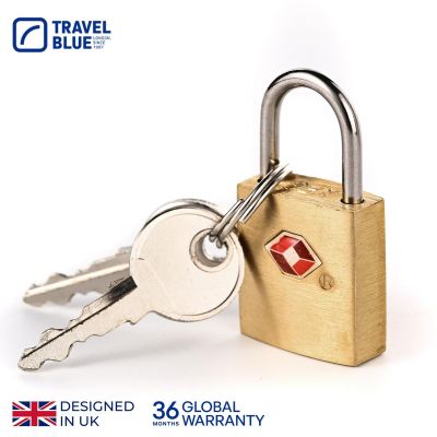 6. TRAVEL BLUE KŁÓDKA BAGAZOWA Z KLUCZYKIEM Z TSA ZESTAW 2SZT