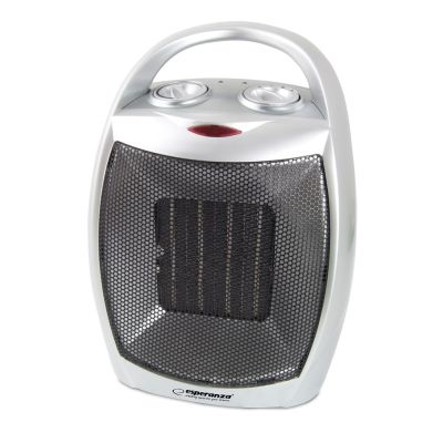 6. Termowentylator elektryczny Esperanza EHH006 (1500W; 3 stopnie grzania; kolor czarny, kolor srebrny)