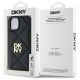 8. Etui DKNY Quilted Stack Logo na iPhone 15 - czarne