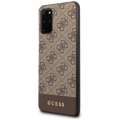 2. Etui Guess 4G Stripe Collection Samsung Galaxy S20 + - brązowe