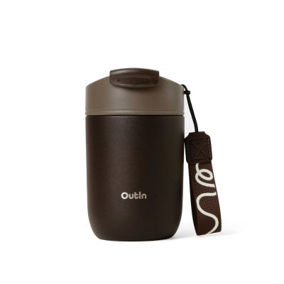 7. Outin OT-TUM-01-TB Kubek podróżny 350 ml Brązowy Stal nierdzewna