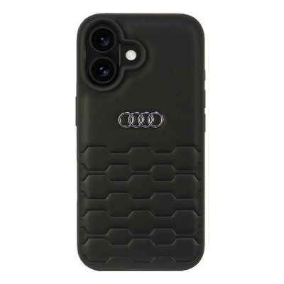 Etui Audi Synthetic Leather na iPhone 16 6.1" - czarne