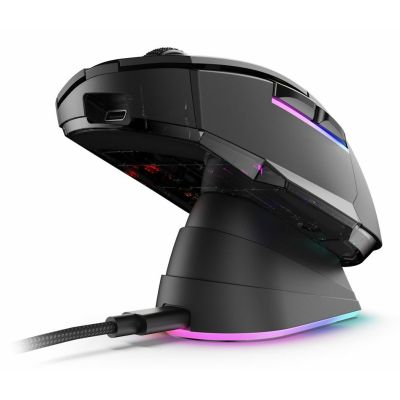 6. Mysz optyczna RGB Skiller SGM50W czarna + stacja