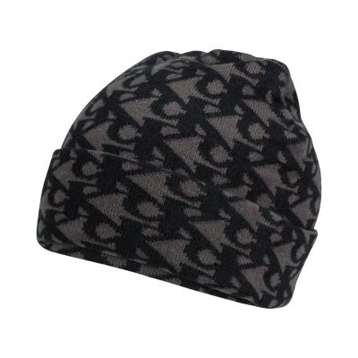 Czapka zimowa Calvin Klein Monogram CK Beanie - LZ04D8077G-UB1