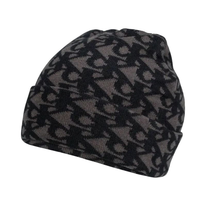 Czapka zimowa Calvin Klein Monogram CK Beanie - LZ04D8077G-UB1
