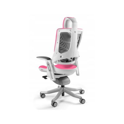 2. Fotel biurowy Wau 2 BL401 tkanina magenta/biały