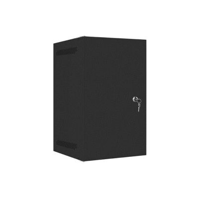 2. LANBERG SZAFA WISZĄCA RACK 10" 9U 280X310 CZARNA, DRZWI METALOWE (FLAT PACK) WF10-2309-00B
