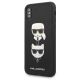 2. Etui Karl Lagerfeld Saffiano Karl&Choupette Head na iPhone X/XS - czarne