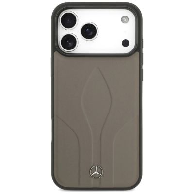 3. Etui Mercedes Leather The Move MagSafe na iPhone 17 Pro Max - beżowe