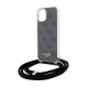 5. Etui Guess Crossbody Cord 4G Print na iPhone 15 / 14 / 13 - czarne