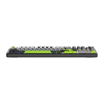 2. Klawiatura gasket F99 Pro Black+Gray+Green GrayWood switch RGB AULA