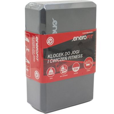3. BLOK KOSTKA DO ĆWICZEŃ JOGA PILATES FITNESS SZARY ENERO FIT