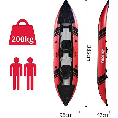 68. KAJAK 2-OSOBOWY SET 385x96x42CM LAMINOWANY PVC 200KG ENERO