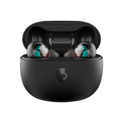 9. Skullcandy (Czaszka) | Prawdziwe bezprzewodowe słuchawki douszne | KOLEJ | Łączność Bluetooth | Czarny