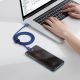 9. Kabel Baseus CAJY000603 USB-C - USB-C PD 100W 5A 480Mb/s 1,2m - niebieski