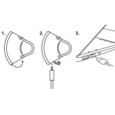 7. Lampka rowerowa BOOKMAN Curve Front Light 220lm