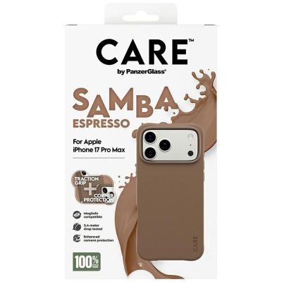 5. Etui CARE by PanzerGlass Fashionable Samba MagSafe na iPhone 17 Pro Max - brązowe