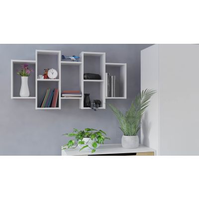 3. REGAŁ WISZĄCY BILBAO 7.0 ŚCIENNY PÓŁKI BIEL MAT