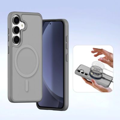 4. Etui skórzane Dux Ducis Lawa na Samsung Galaxy S25+ z odłączanym portfelem magnetycznym - szare