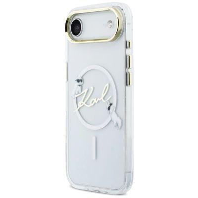 2. Etui Karl Lagerfeld IML Choupettes Karl  Script Logo MagSafe na iPhone Air - przezroczyste