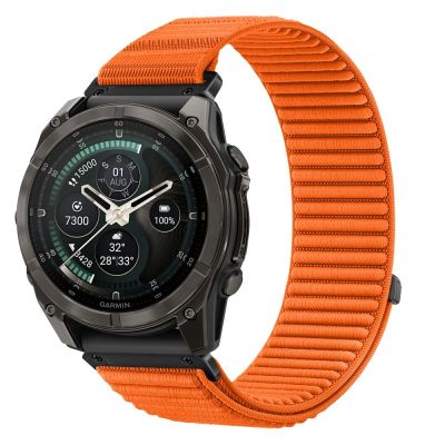 Pasek Tech-Protect NylonLoop na Garmin Fenix 5X / 5X Plus / 6X / 6X Pro / 7X / 8 / 8 Pro / 9 / 9 Pro (51 mm) - pomarańczowy