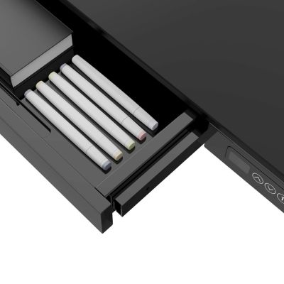 9. Activejet Biurko z elektryczną regulacją wysokości ET119W-C czarne. Wymiar blatu 140 x 70 cm.